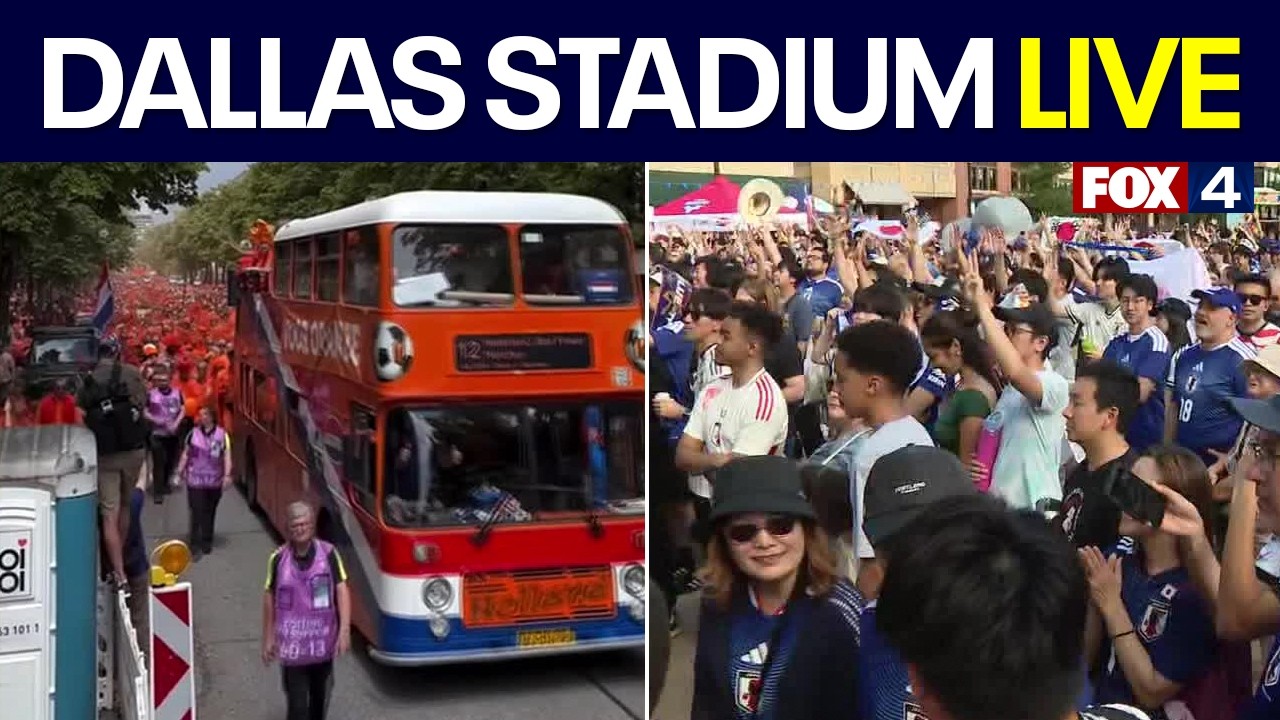 LIVE: Japan-Netherlands outside Dallas Stadium