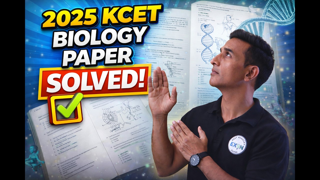 KCET 2025| BIOLOGY  QUESTION PAPER SOLVED| KARNATAKA CET