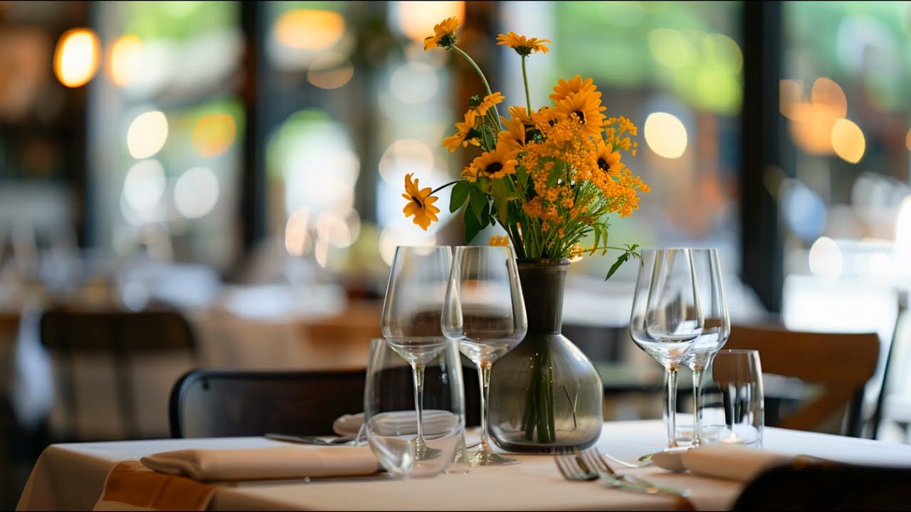 Restaurant Warm Dining Ambience ✨ Smooth Jazz & Bossa Nova Background Music for Cozy Nights