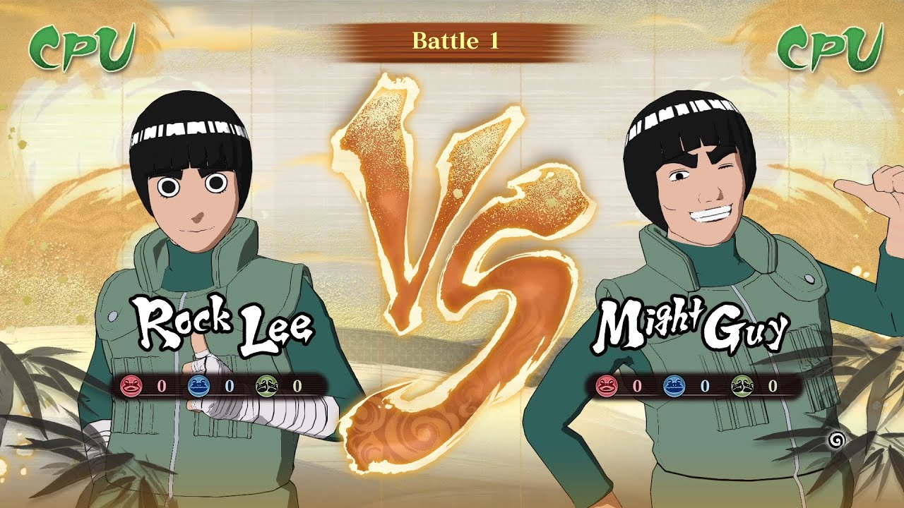 Rock Lee vs. Might Guy | Taijutsu Legends Collide – Naruto X Boruto Ninja Storm Connections