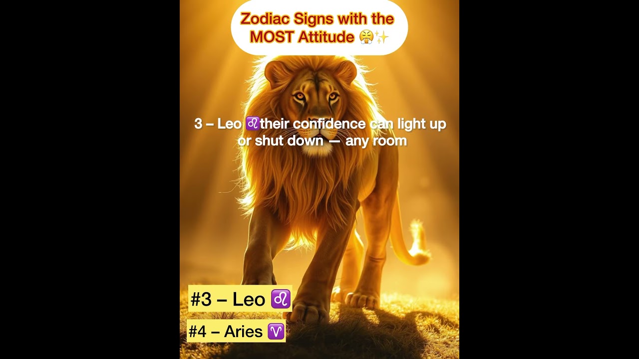 Zodiac Signs with the MOST Attitude 😤✨ #ZodiacSigns #AttitudeSigns #ZodiacVibes #AstrologyTalk