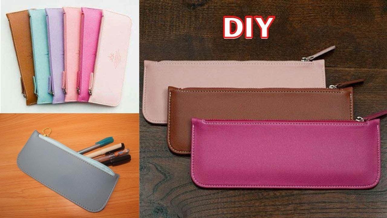 Easiest Pencil Pouch Tutorial | Make A Pencil Case Just In 2 Minute | DIY Leather project