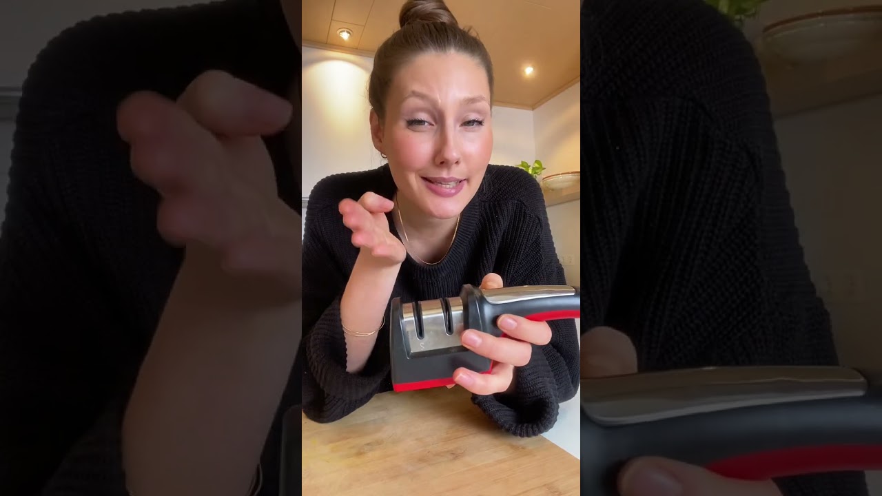 Game-changing kitchen tool: a pull-through knife sharpener (+ how to use it)