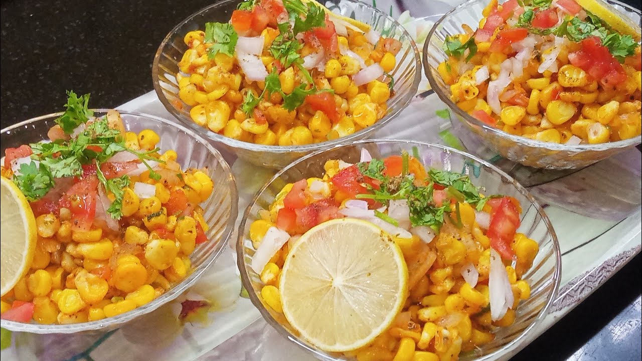 Sweet Corn Chaat Recipe | Spicy Masala Sweet Corn | Sweet Corn Chaat Salad | Corn Recipe