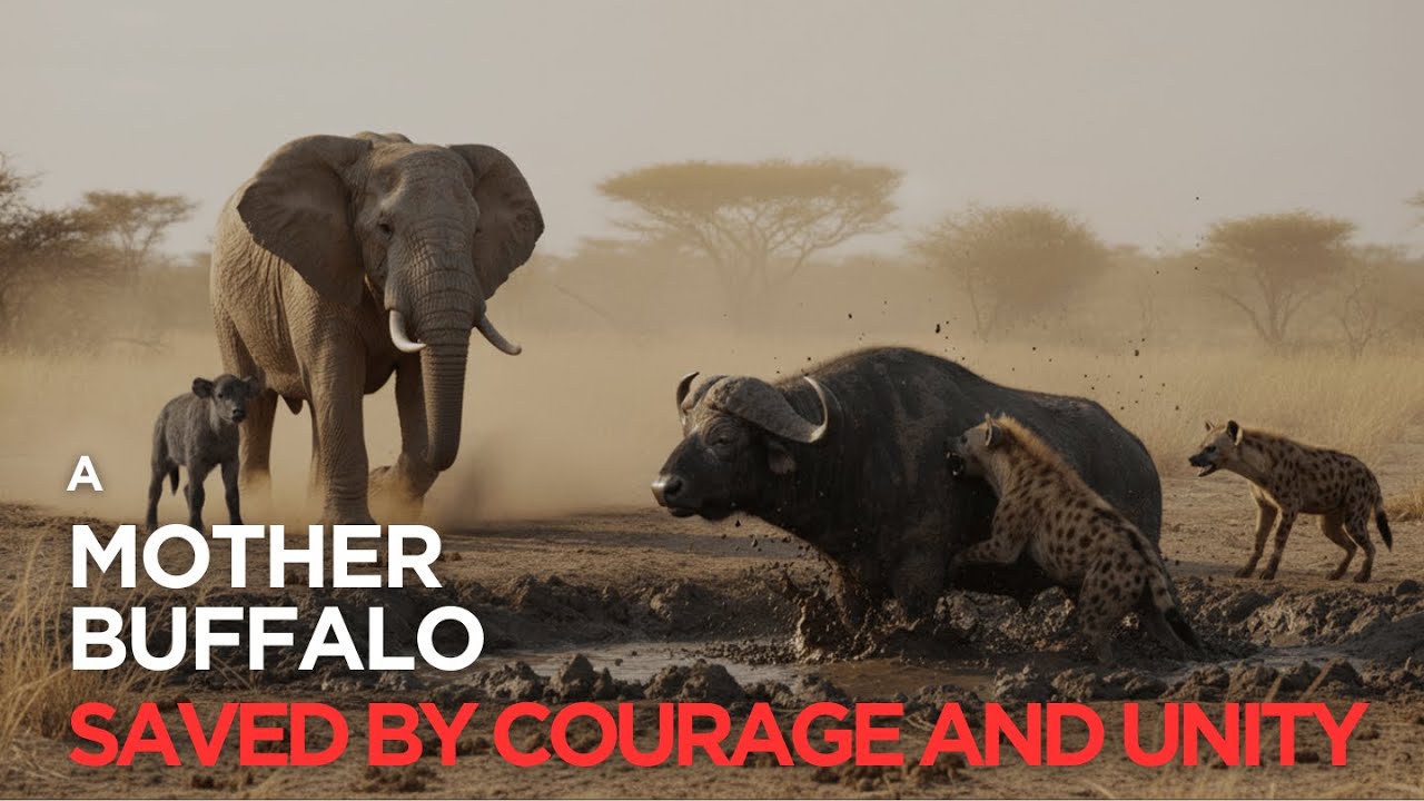 Wild Life Rescue: A Mother Buffalo Saved by Courage and Unity