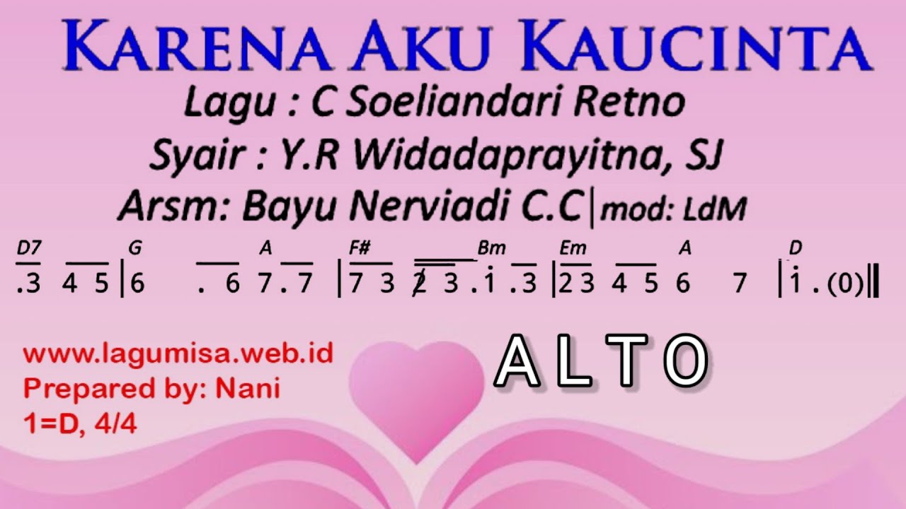 Karena Aku Kau Cinta (ALTO)