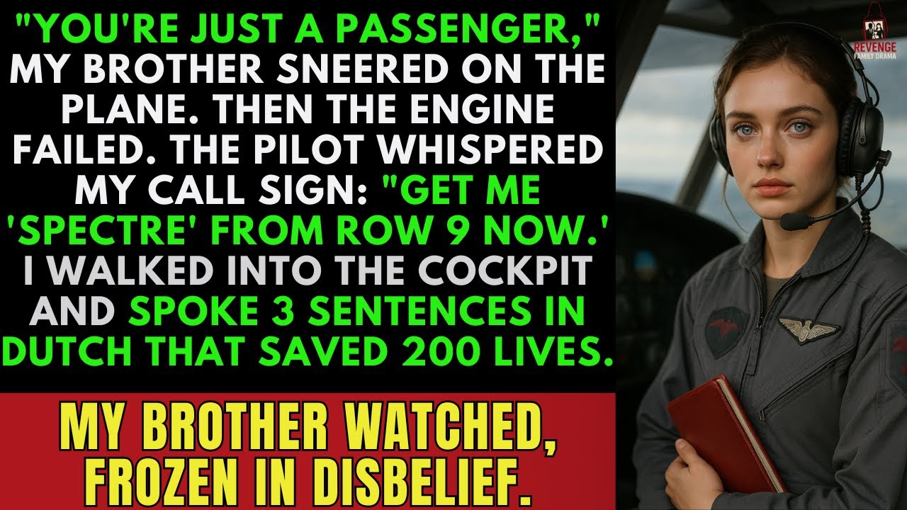 My Brother Mocked Me on the Plane — Until the Pilot Whispered My Call Sign to Save 200 Lives
