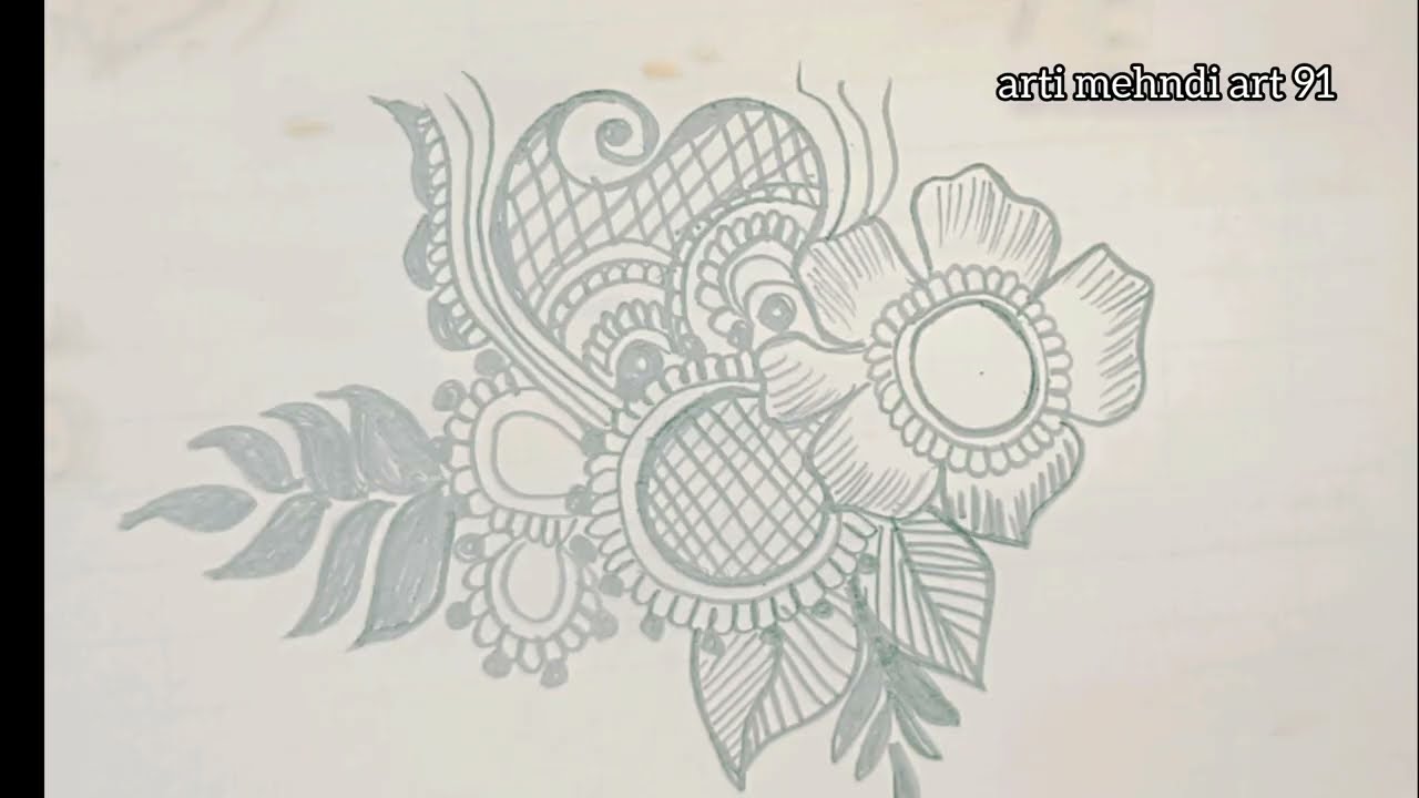 Simple flower mehndi designs 