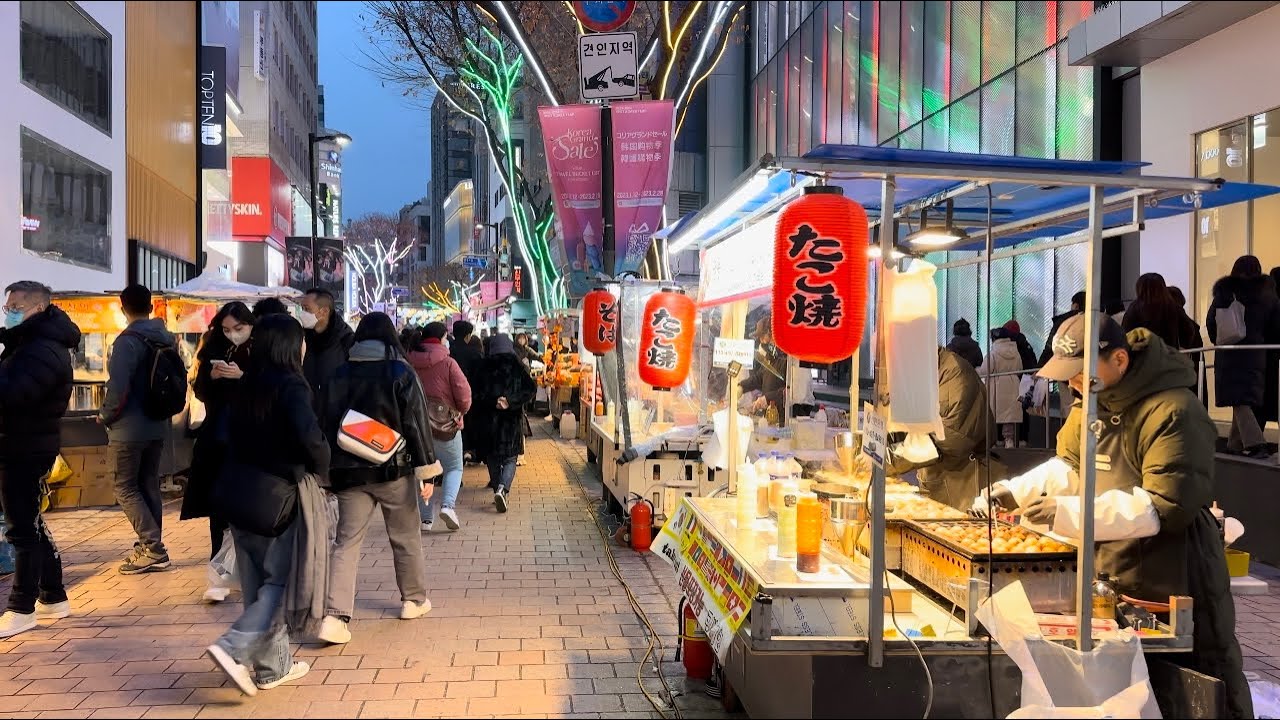 [SEOUL WALK] 명동 메인스트리트 푸트 길거리 음식 투어_4K HDR