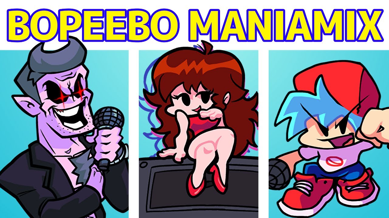 BOPEEBO IS CRAZY!  FNF Bopeebo Maniamix V2 (V-Slice Mod) FC