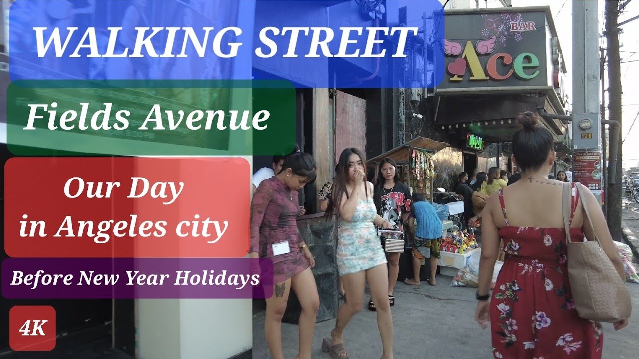 Our Day in Angeles city. Walking Street & Fields Avenue before New Year Holidays.