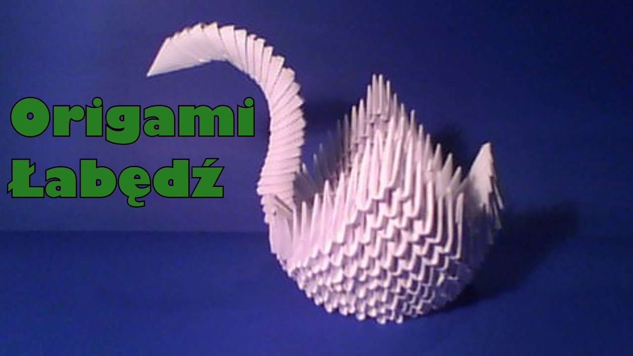 Origami - Łabędź (LINK DO NOWEJ WERSJI W OPISIE)