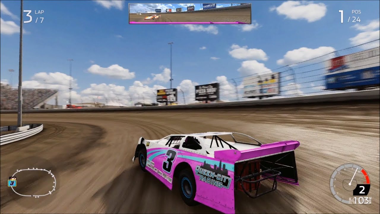 NASCAR Heat 4 - Las Vegas Dirt Track - Gameplay (Xbox One X HD) [1080p60FPS]