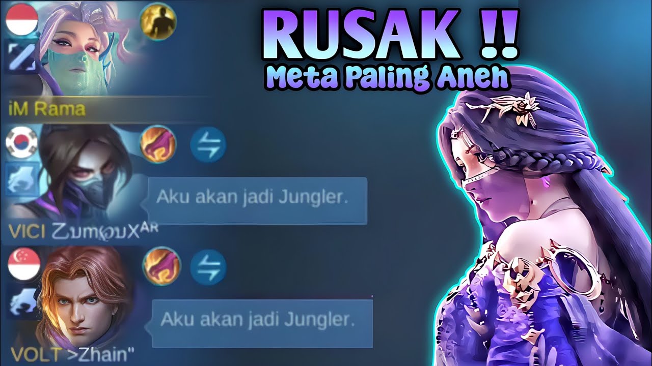 RUSAK INI GAME META PALING ANEH TAPI BISA WIN !! TOP GLOBAL LUO YI - MOBILE LEGENDS