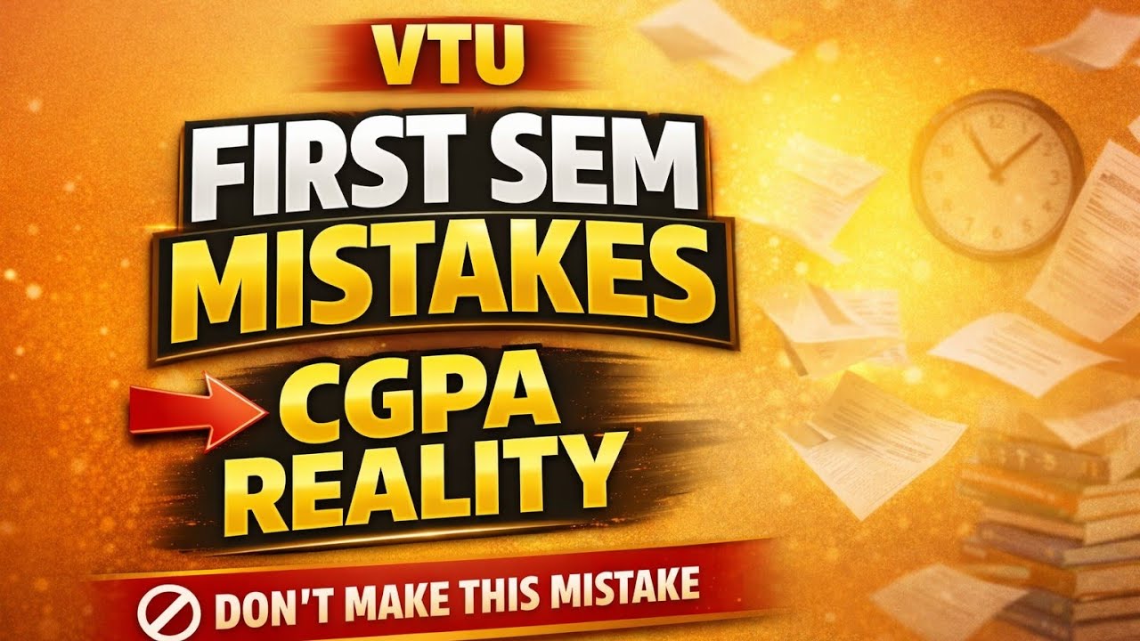 CGPA is important|First year engeneering|important update|VTU|Engeneering in Karnataka| SGPA marks 