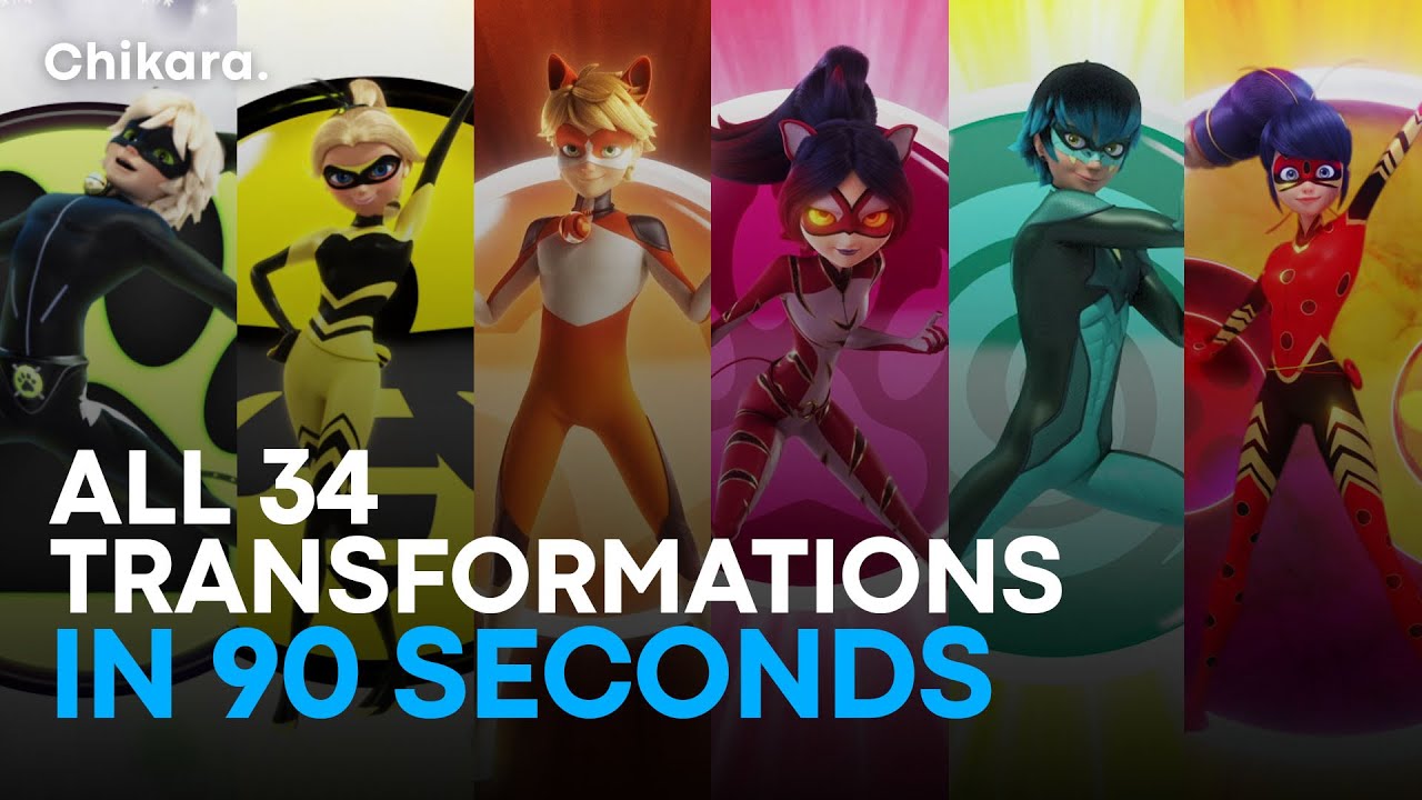 ALL TRANSFORMATION sequences from MIRACULOUS LADYBUG | FANMADE | Season 1 to Season 4