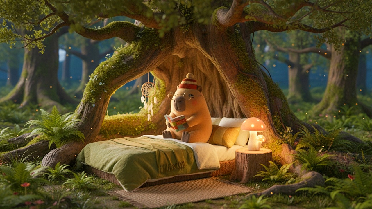 Capybara's Secret Forest 💤 Relaxing Lofi for Stress Relief