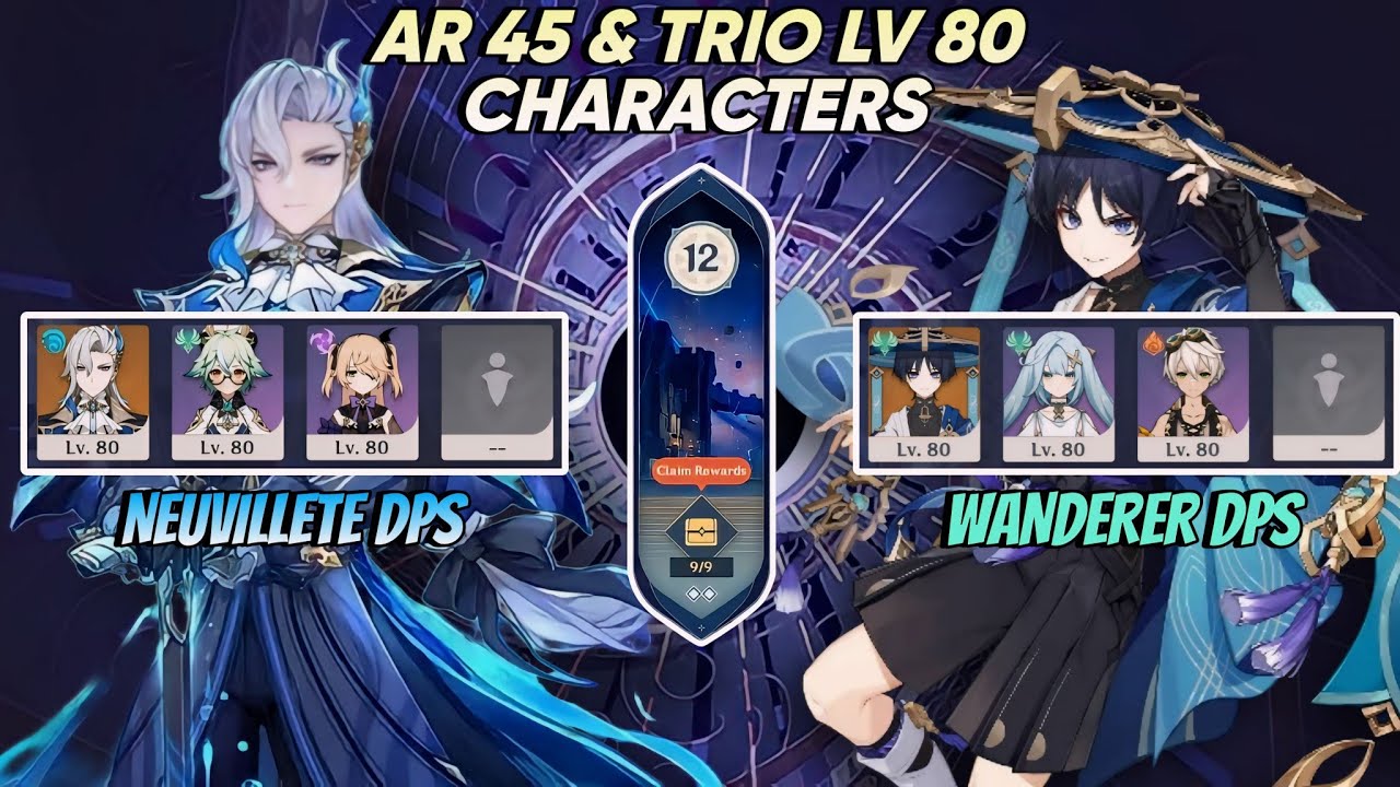 AR 45 TRIO! Neuvillette DPS & Wanderer DPS Spiral Abyss 4.5 Floor 12 | Genshin Impact