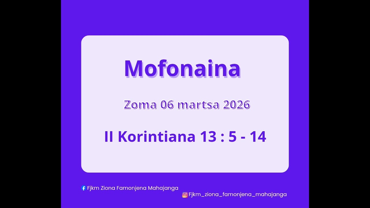 Mofonaina zoma 06 martsa 2026
