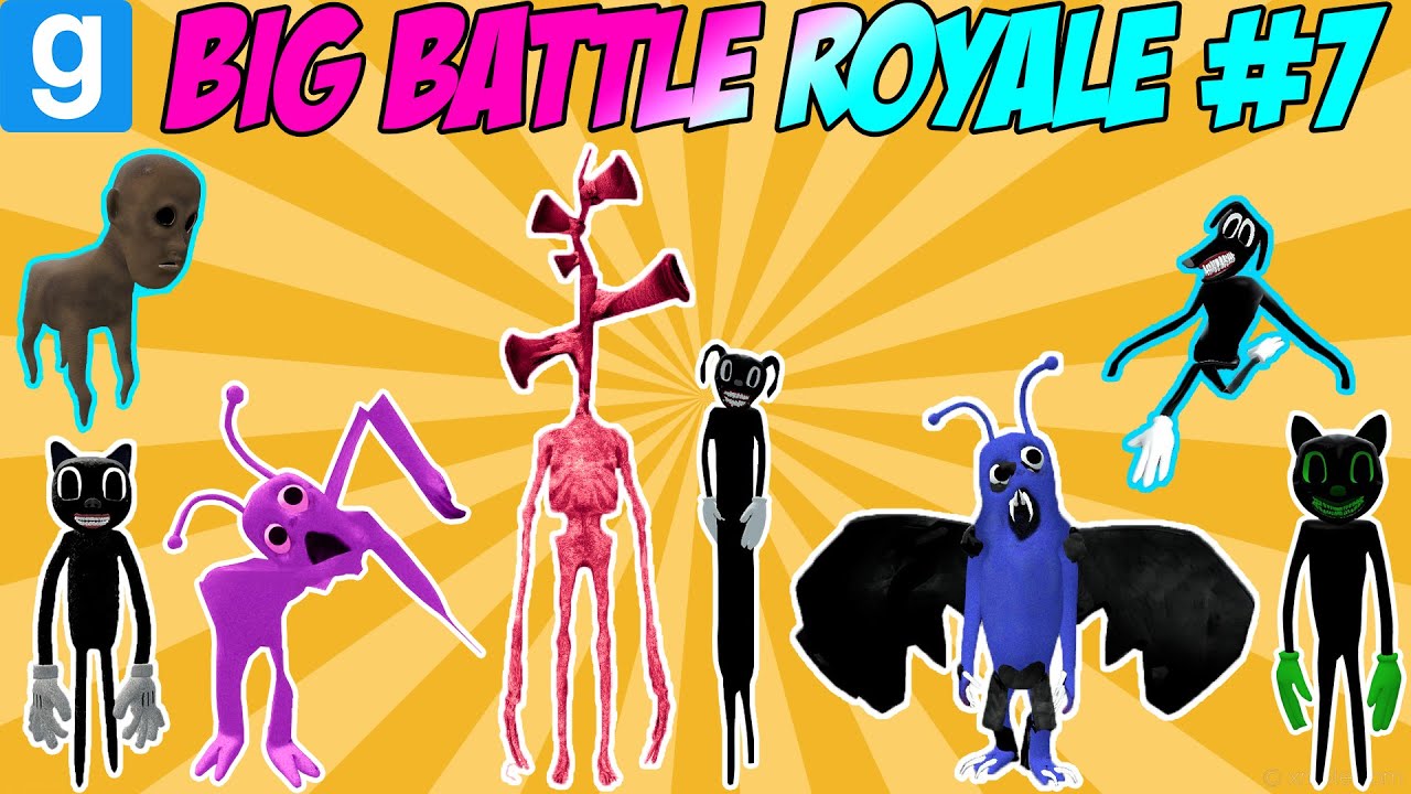 BIG BATTLE ROYALE WITH TREVOR HENDERSON CREATURES #7 - Garry's Mod Sandbox