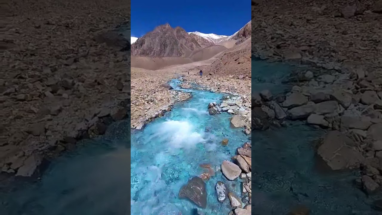 The blue waters of Cerro mercedario, San Juan, Argentina