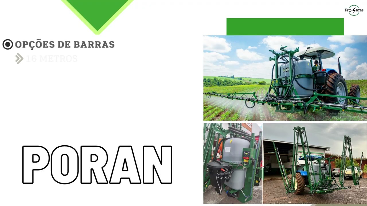 Pulverizador de Barra Poran - Pro Solus.