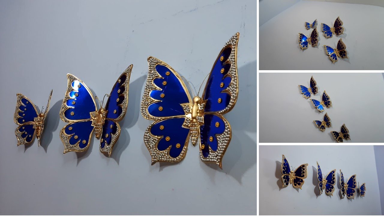 Como hacer una mariposa azul- how to make a blue butterfly