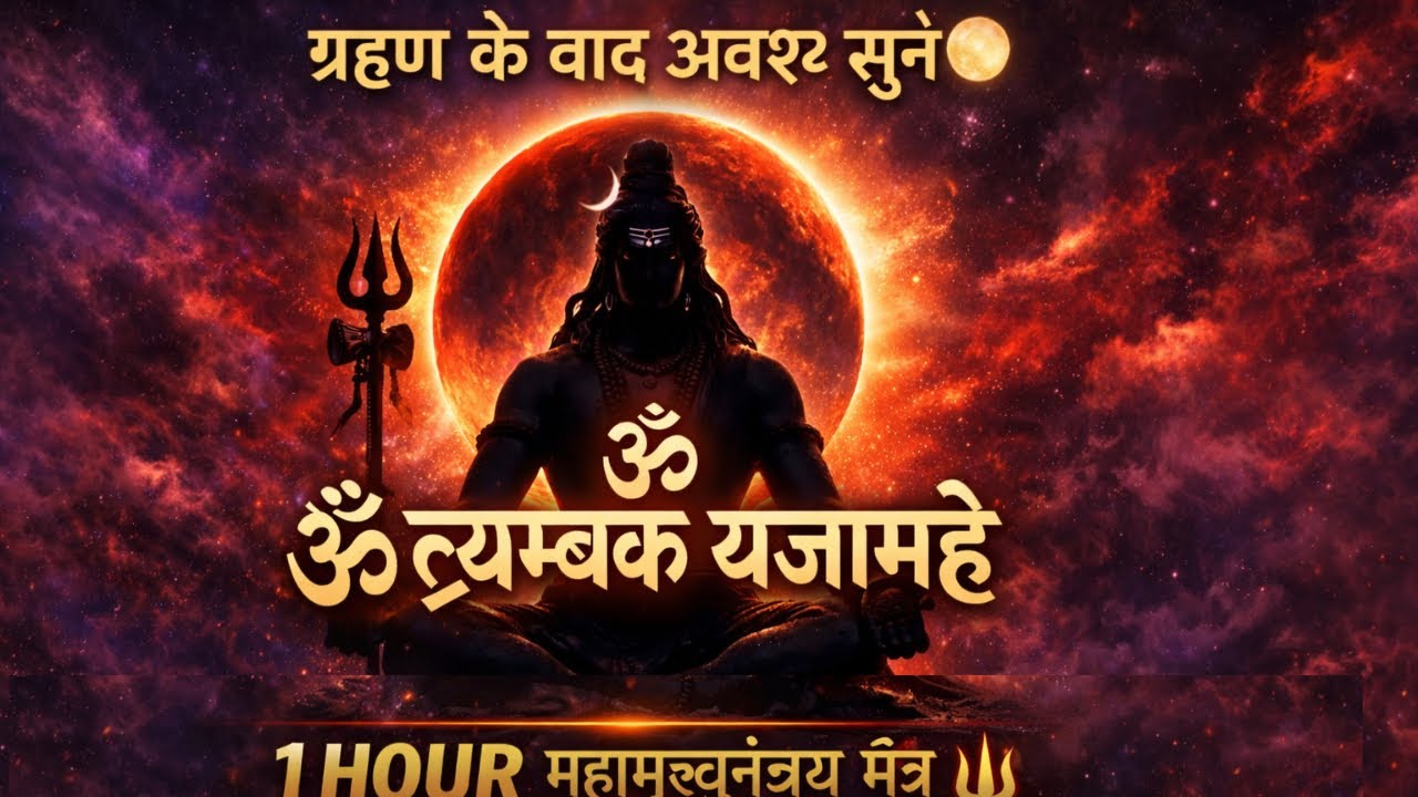 ग्रहण के बाद अवश्य सुनें 🌕 | 1 Hour महामृत्युंजय मंत्र | 432Hz शिव साधना 🔱