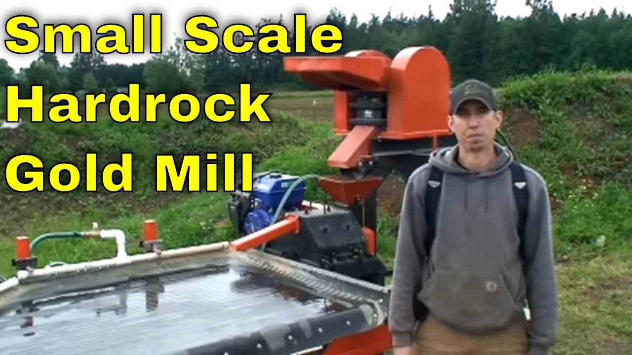 Small Gold Mill Concentrating Gold Quartz Ore With A Gold Shaker Table