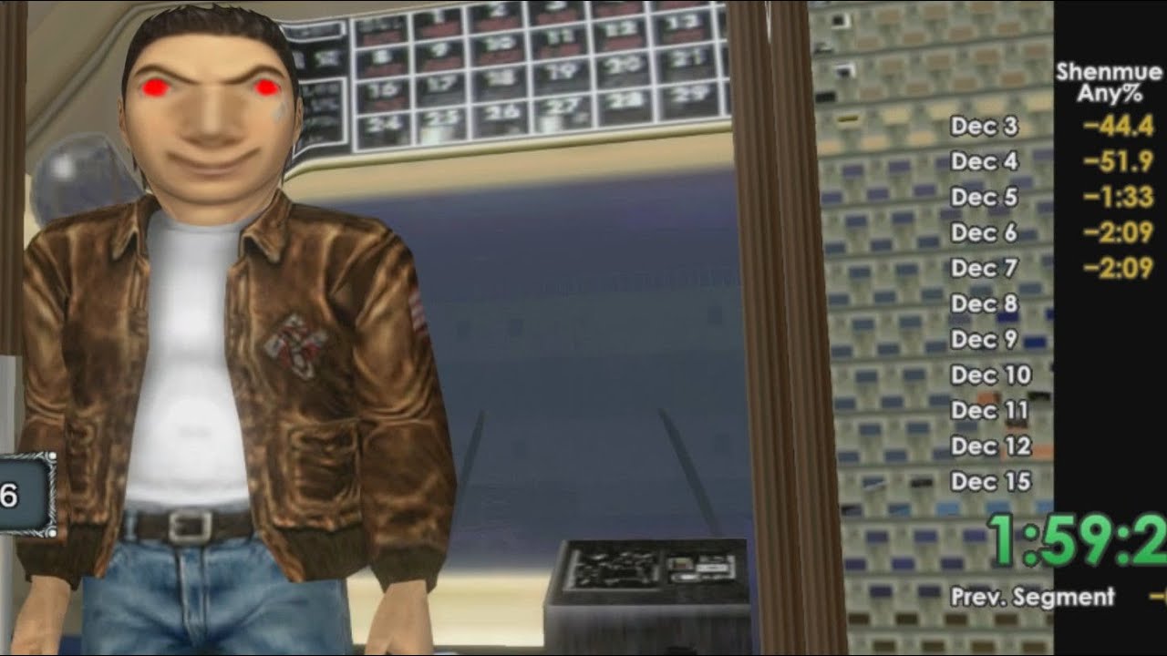 Shenmue any% speedrun 6:22:39 (former wr)