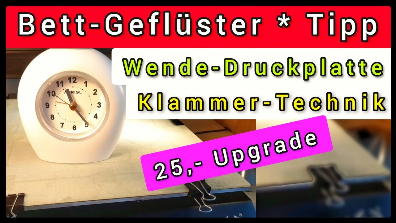 Bett- Geflüster / Wende-Druckplatte