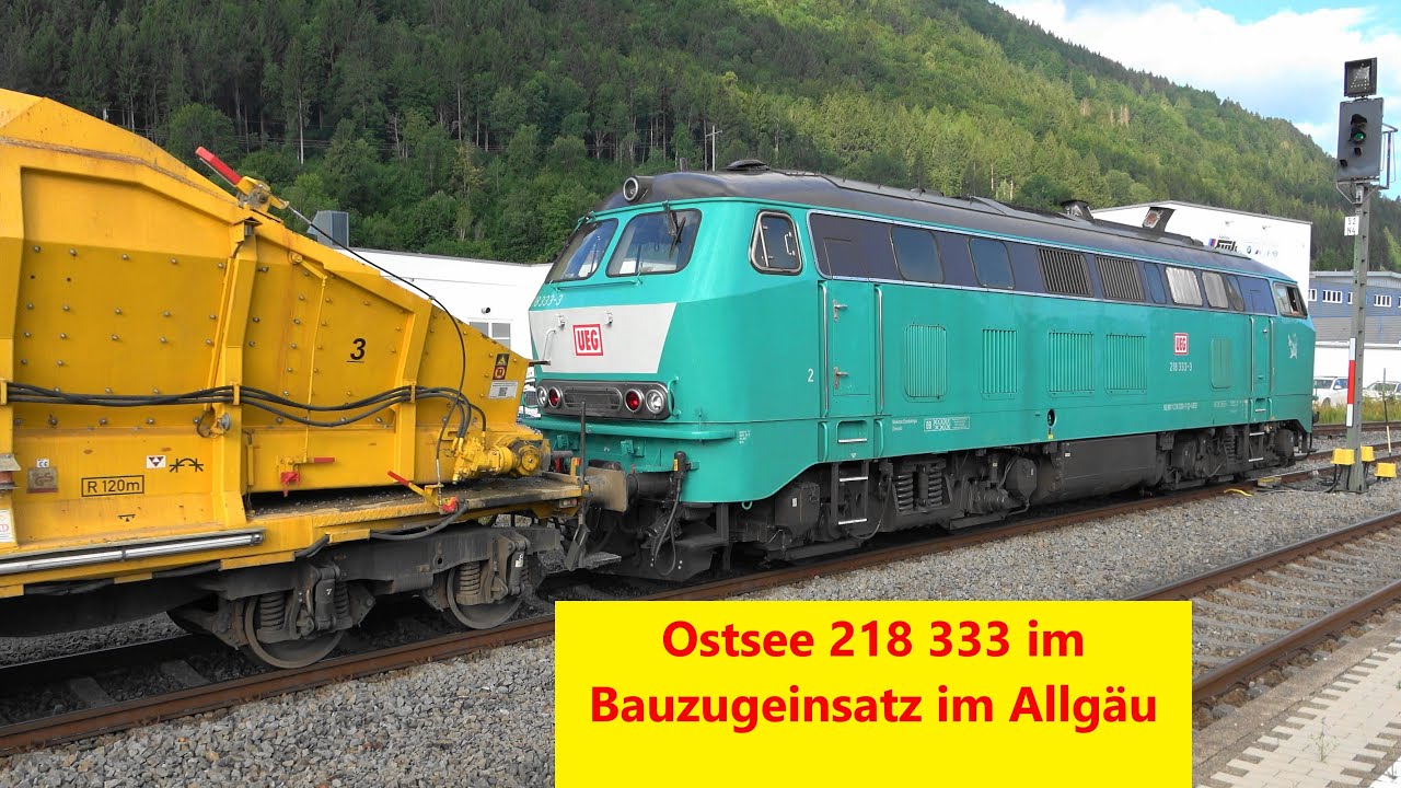 Weichenstellung in Immenstadt,🦭Ostsee 218 333 & Gravita BR261 der SGL im Bauzugeinsatz