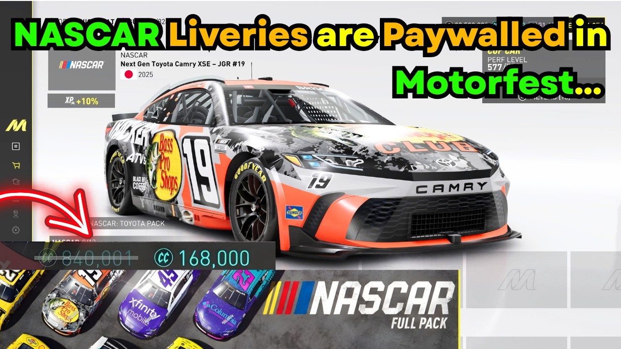 Изображения команд NASCAR на Motorfest доступны только за плату… И это не нравится многим.