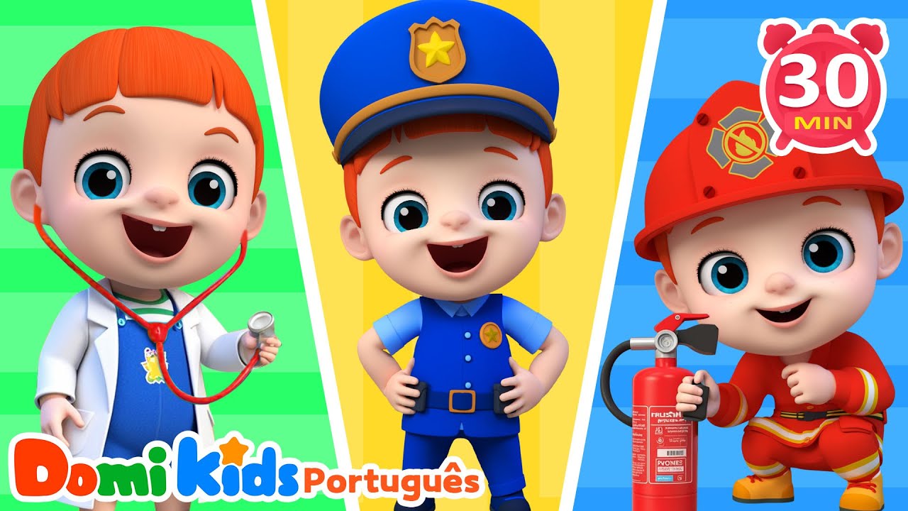Canção das Profissões 👮‍♀️👨‍🚒 | Canções Infantis | Domi Kids | LEFUN Kids TV