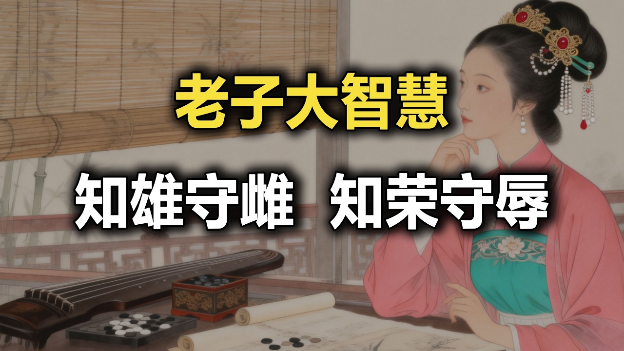 老子大智慧：知雄守雌，知白守黑，知榮守辱！三層智慧的底層邏輯：反人性，方得大通透！#老子 #道德經 #謀略心術 #知雄守雌 #知白守黑 #知榮守辱 #曾國藩 #司馬懿 #人性真相 #國學智慧