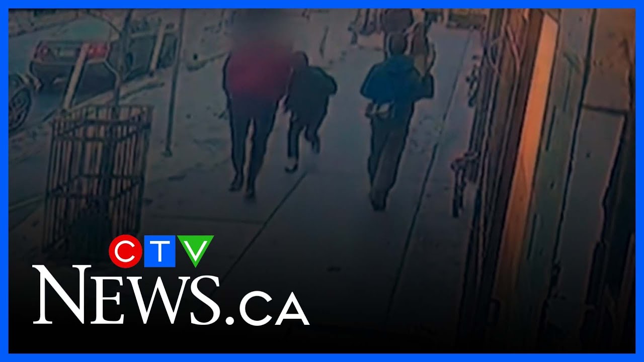 Surveillance video shows random stabbing attack in Toronto's west end