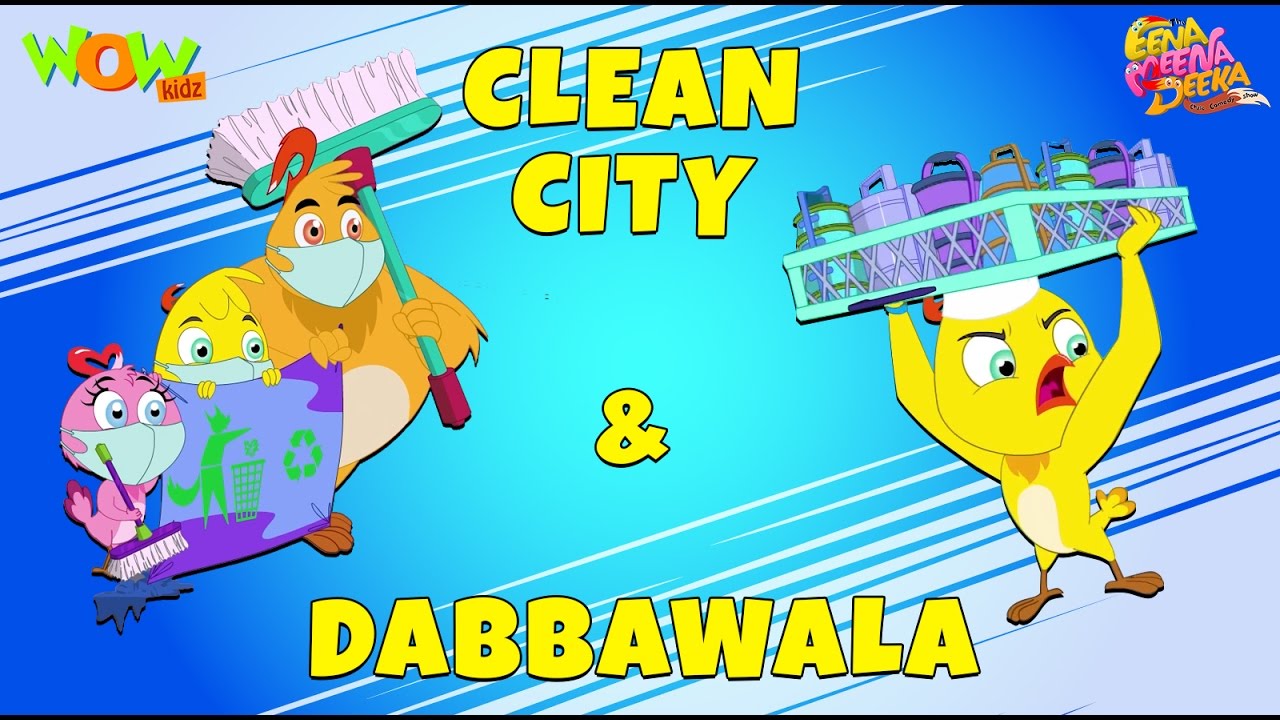Clean City | Dabbawala - Eena Meena Deeka - Animated cartoon for kids - Non Dialogue