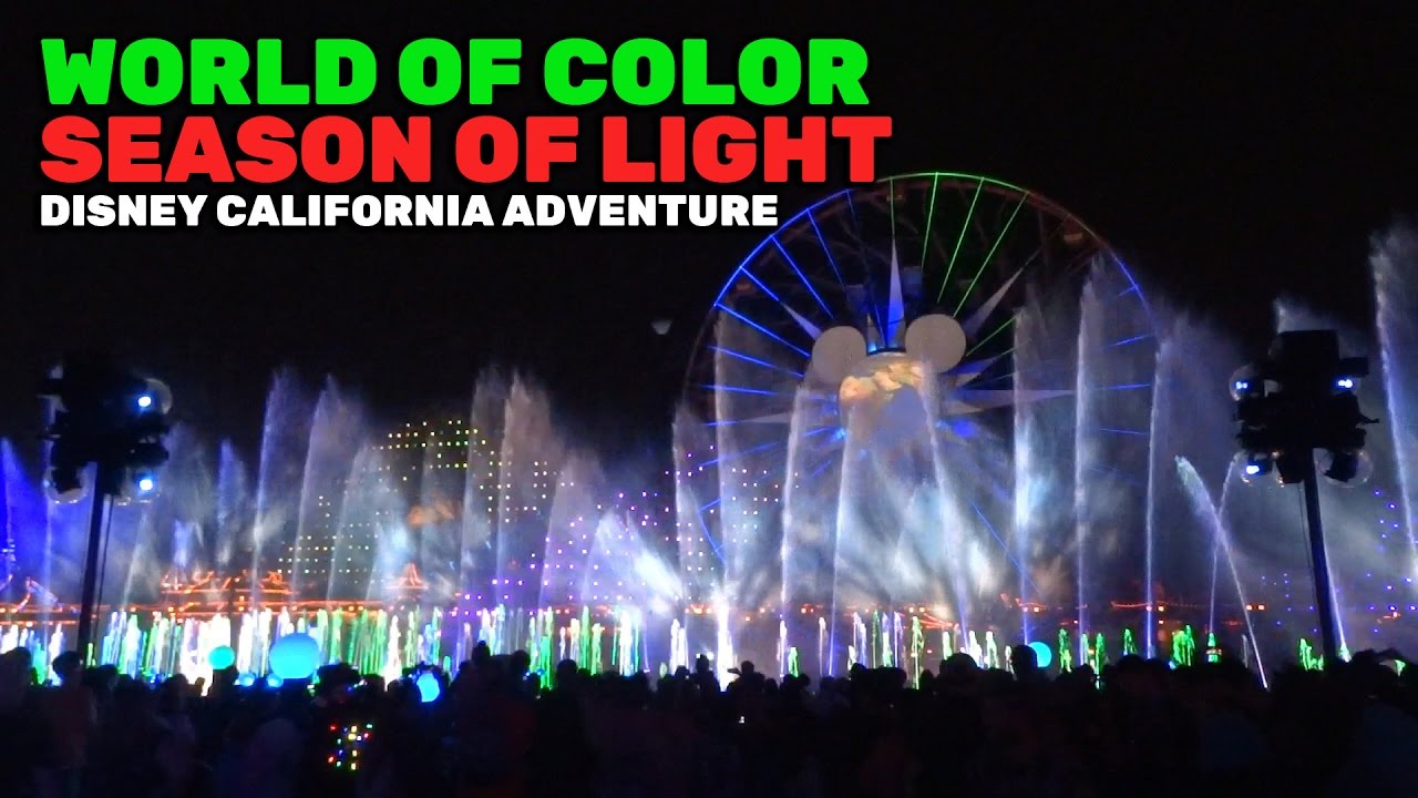 World of Color: Season of Light NEW FULL SHOW for Christmas 2016 at Disney California Adventure
