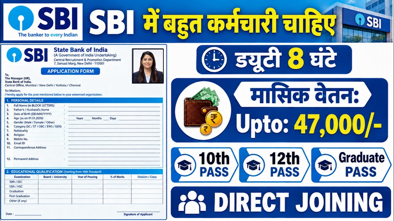 SBI Recruitment 2026 | SBI job vacancy 2026 | Bank job vacancy 2026 | Bank job
