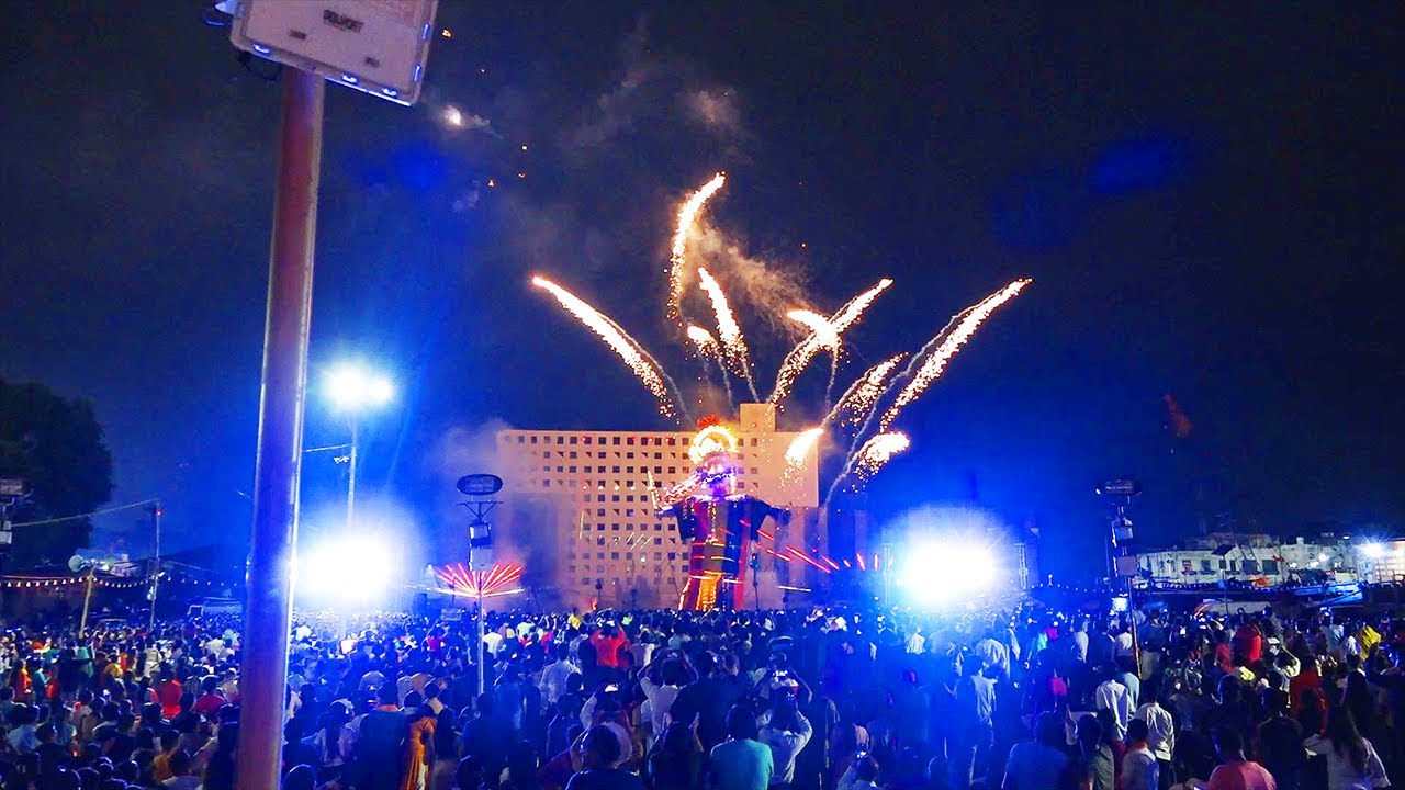 Parade Ramleela Live ||. दशहरा महोत्सव..शानदार आतिशबाजी.. रावण पुतला दहन..Laser show on Dussehra