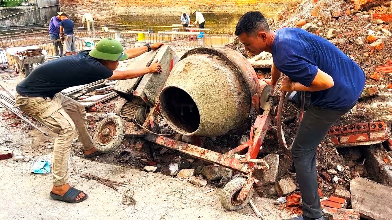 💡Complete restoration of old concrete mixer // Restoration of concrete mixer with burnt engine