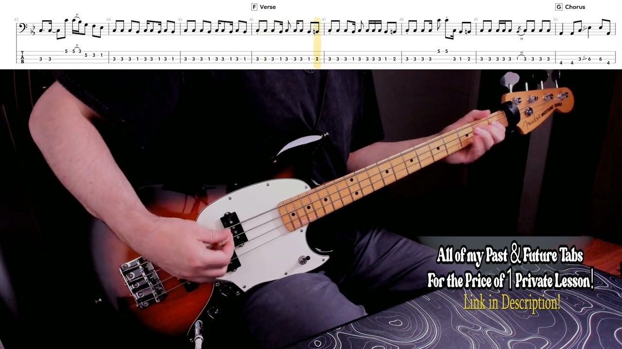 Deep Purple-Hush (Live)-Bass Cover with Tabs-Fender Player II Mustang PJ Bass