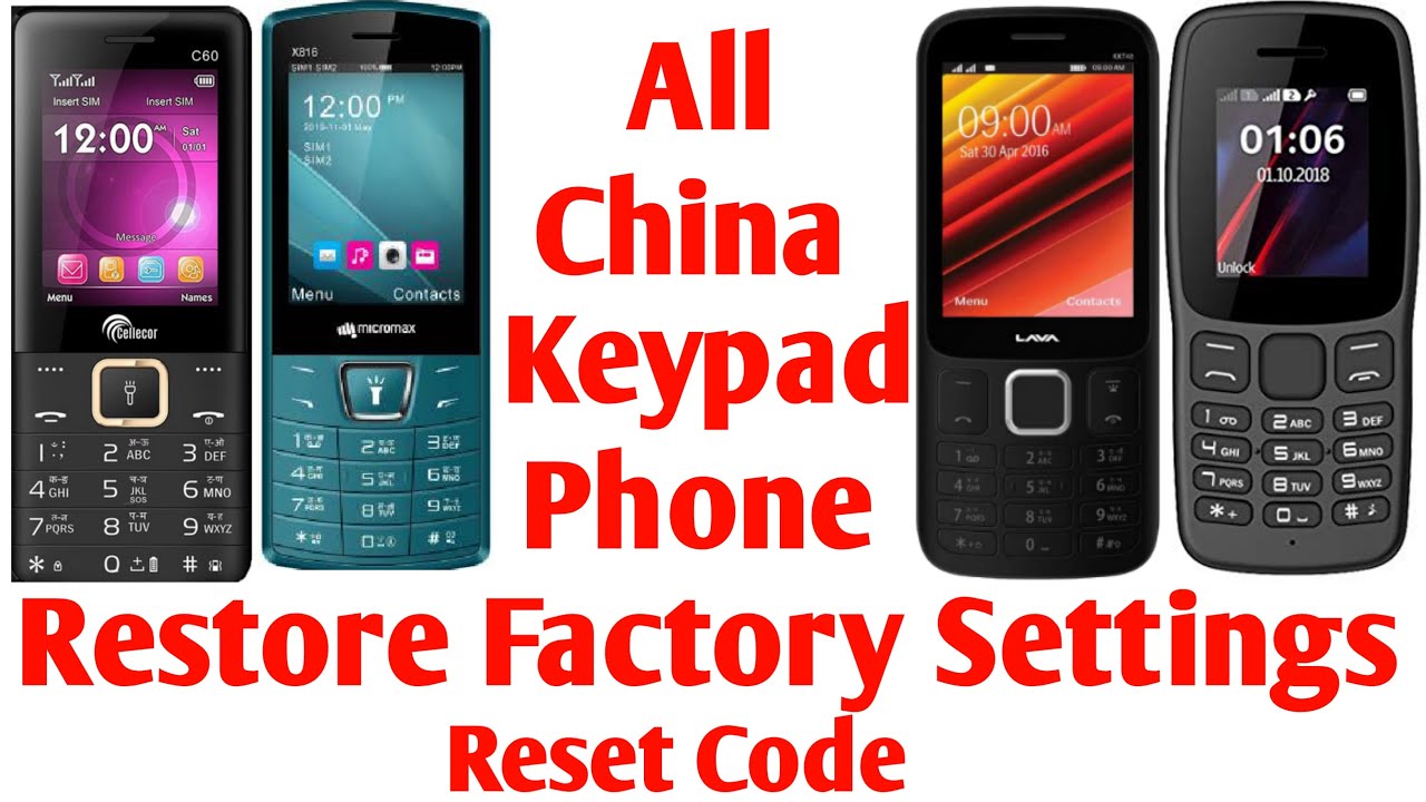 All China Keypad Phone Restore Factory Settings/China Keypad Phone Factory Reset Code