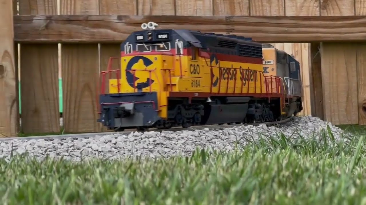 G Scale trains on my outdoor train layout. October 2023