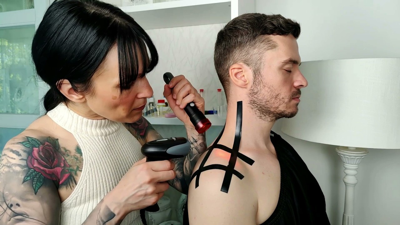 Relaxing ASMR Skin Check & Allergy Test - Neck & Shoulder Examination