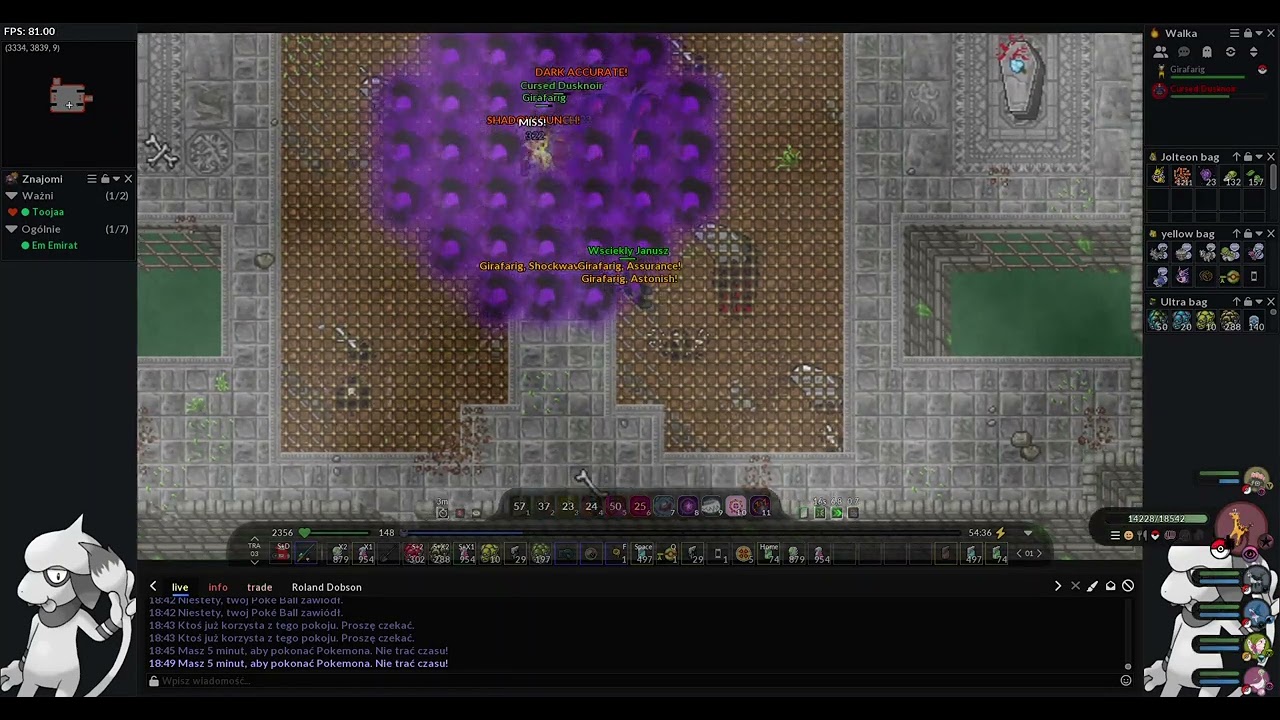 PxG Emilia Quest. Final Dusknoir vs 148lvl. Wściekły Janusz.