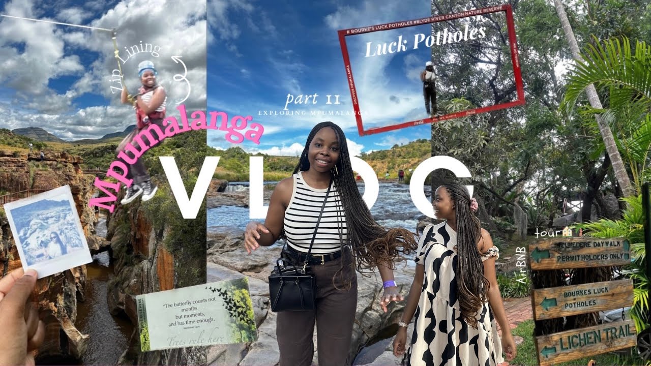Mpumalanga Zip Lining, AirBNB tour|Bourke's Luck Potholes & more..| South African YouTuber