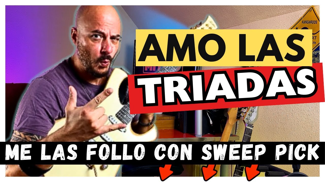 😈 Triadas vs Sweep Picking: De principiante a PRO | Truco Facil en Guitarra🔥