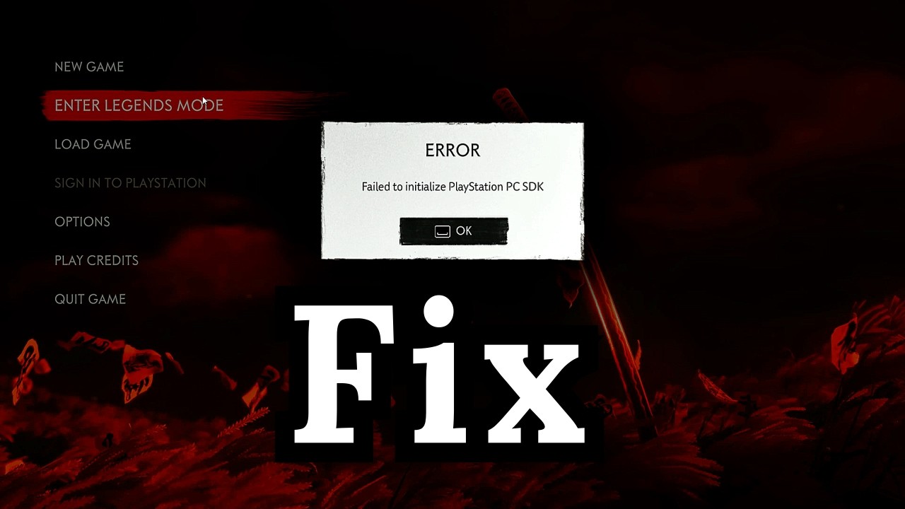 How To FIX Failed To Initialize PlayStation PC SDK Error In Ghost of Tsushima Directors Cut (2024)