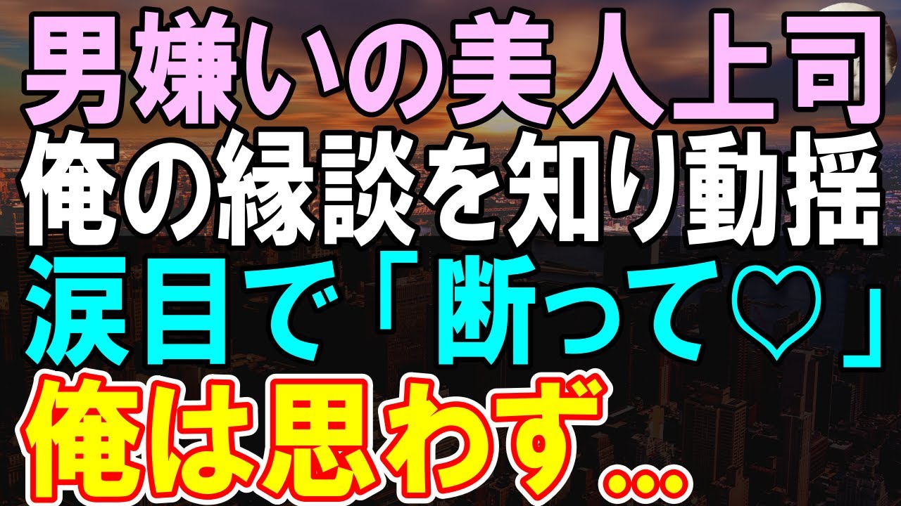 【感動する話】転職先の男嫌いな美人上司に嫌われた俺→後日、俺のお見合いを知った途端、急に態度が変わり「お見合いは…断ってください」【いい話】【朗読】